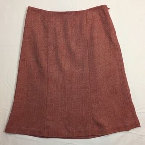 J. Crew red herringbone wool skirt size 0